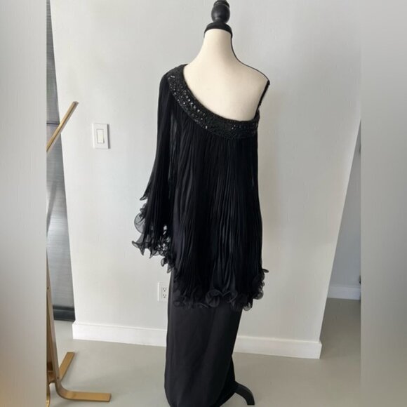 Marchesa Black Silk Gown - Picture 6 of 15